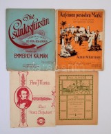 4 Db Német NyelvÅ± Kotta (Paul Zilcher, Emmerich Kálmán, Franz Schubert,  Albert W.... - Non Classés
