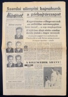 1964 A Népsport XX. évfolyamának 212. Száma, Címlapon A PárbajtÅ‘r Csapat... - Non Classés