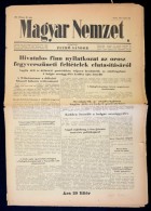 1942  A Magyar Nemzet  66. Száma, A Szovjet A Fegyverszüneti Feltételek... - Non Classés