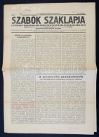 1937 A Szabók Szaklapja, A Ruházati Munkások Országos Egyesületének... - Non Classés