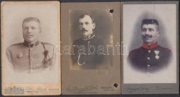 Cca 1880-1900 5 Db Katonai és Egyenruhás Keményhátú Fotó - Autres & Non Classés