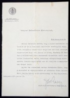 1937 A Honvédelmi MInisztérium Hivatalos Levele Budapest Tanácsának,melyben Jelzik, Az... - Andere & Zonder Classificatie