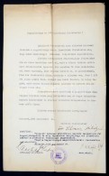 1932 Hadiözvegy Folyamodó Kérelme Rajta Hivatalos Feljegyzésekkel - Andere & Zonder Classificatie