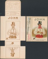 Cca 1890 John Cigarillos 2 Db Litho Szivarka Doboz / Vintage Cuban Cigar Boxes - Publicidad