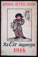 1914 Az Est 1914-es Naptár, Kissé Foltos, Ceruzás Bejegyzésekkel, 12x8 Cm. - Publicités