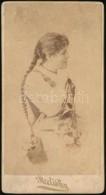 Cca 1880 Blaha Lujza (1850-1926) Egyik Szerepében, Keményhátú Fotó, Strelisky... - Autres & Non Classés