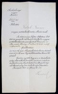 1920 Heinrich Ferenc Kereskedelemügyi Miniszter Saját Kézzel Aláírt Levele - Altri & Non Classificati