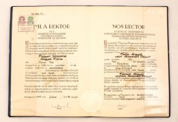 1977 Pszichológusi Diploma MÅ±bÅ‘r Kötésben - Non Classés