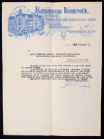 1942 Debrecen Kontsek Kornél Ruha és Szövet áruház. Díszes Fejléces... - Non Classificati