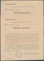 1934-1941 Vegyes Szavazólista és Szavazólap Tétel, 4 Db / Voting Sheets, Voting IDs, 4... - Non Classés