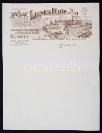Cca 1910 Ujpest Leiner Fülöp és Fiai Vegyészeti Gyár. Díszes Fejléces... - Sin Clasificación