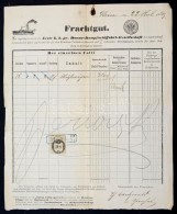 1869  DDSG Fuvarlevél / DDSG Bill Of Freight. - Unclassified