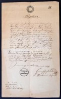 1837 Keresztelési Anyakönyvi Kívonat, Német NyelvÅ±, 15 Kr. Benyomott... - Non Classés
