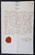 1824 Keresztelési Anyakönyvi Kívonat, Német NyelvÅ±, 7 Kr. Benyomott... - Non Classés
