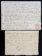 1772-1835 3 Db Olasz NyelvÅ± Keresztelési Anyakönyvi Kivonat, Viaszpecséttel, Benyomott 75... - Sin Clasificación