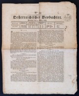 1835 Az Oesterreichische Beobachter Osztrák Napilap. Egy Száma 1kr... - Zonder Classificatie