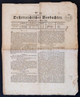 1835 Az Oesterreichische Beobachter Osztrák Napilap. Egy Száma 1kr... - Sin Clasificación