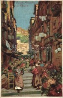 ** T2/T3 Naples, Napoli; Gradoni Di Chiaia / Flower Market, Litho S: Craffonara (EK) - Non Classés