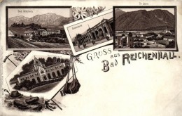 T2/T3 1895 (Vorläufer!) Bad Reichenhall, Carl Otto Hayd Kunstverlag No. 156, Floral Litho - Ohne Zuordnung