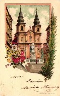 T2 1898 Vienna, Wien, Mariahilferkirche, Haydn Denkmal; Verlag Schneider & Lux / Church, Litho - Non Classés