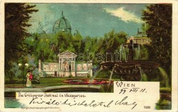 T2 1899 Vienna, Wien, Das Grillparzer Denkmal Im Volksgarten; Karl Stückers Kunstanstalt / Park With Monument,... - Zonder Classificatie