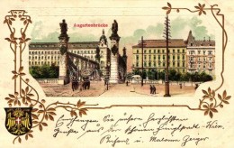 T2 Vienna, Wien, Augartenbrücke; Art Nouveau Emb. Litho - Zonder Classificatie