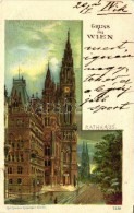 T2/T3 1899 Vienna, Wien, Rathaus; Verlag Karl Sütckers Kunstanstalt / Town Hall, Litho S: Rosenberger - Ohne Zuordnung