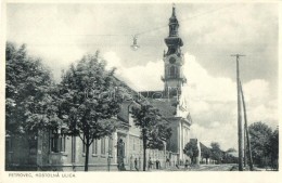 * T2/T3 PetrÅ‘c, Petrovec; FÅ‘utca, Evangélikus Templom / Main Street, Lutheran Church (Rb) - Zonder Classificatie