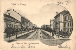 T3 Eszék, Osijek, Esseg; Jäger-ova Ulica / Jägergasse / Vadász Utca / Street (kis... - Ohne Zuordnung