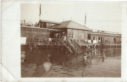 T3 1913 Crikvenica, Cirkvenica (?); FürdÅ‘zÅ‘k, Stég / Bathing People, Pier (EB) - Unclassified