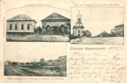T2 Rimaszécs, Rimavska Sec; Városháza, Templom, Posta, Iskola, Róth Dávid... - Non Classés