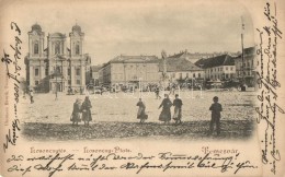T2 Temesvár, Timisoara; Losonczy Tér, Templom, Kiadja Uhrmann Henrik - Non Classés