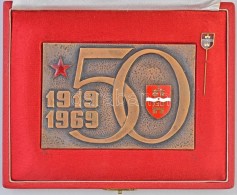 1969. '1919-1969 - 50.' Zománc Berakásos Br Plakett A Tanácsköztársaság 50... - Non Classés