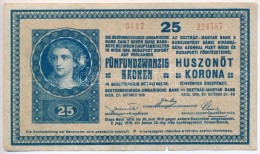 1918. 25K '3117' 3mm, Vízszintesen Hullámos Hátlappal és Hamis 'CSÁKVÁR... - Non Classés