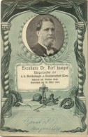 T2 Excellenz Dr. Karl Lueger, Bürgermeister Der K. K. Residenstadt Wien / Commemorative Postcard - Unclassified