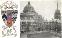 ** T2 Oxford, Brasenose, Coat Of Arms; Heraldic Series Of Postcards Oxford Emb. - Sin Clasificación