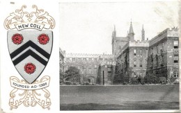 ** T2 Oxford, New Coll, Coat Of Arms; Heraldic Series Of Postcards Oxford No. 13. Emb. - Sin Clasificación