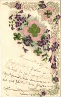 T2 Embossed Floral Litho Silk Card - Non Classés