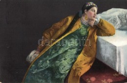 T2 Träumerei, Reverie, Russian Art Postcard S: K. Lebedev - Ohne Zuordnung