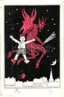 T4 Krampus Art Postcard, B.K.W.I. (cut) - Unclassified