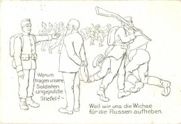 T3 WWI K. U. K. Military Humorous Military Postcard (kis Szakadás / Small Tear) - Non Classés