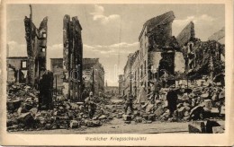 ** T1/T2 Westlicher Kriegsschauplatz / Damaged Cityscape At The Western Front, German Soldiers - Non Classés