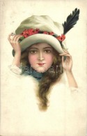 ** T2 Lady, Portrait, H & S Art Print No. 1557. Litho - Ohne Zuordnung