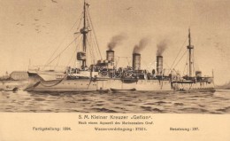 ** T1 SM Kleiner Kreuzer Gefion, Marine-Erinnerungskarte Nr. 87A / German Navy - Non Classés