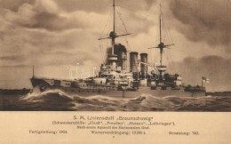 ** T1/T2 SM Linienschiff Braunschweig, Marine-Erinnerungskarte Nr. 97A / German Navy - Zonder Classificatie