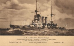 ** T1/T2 SM Linienschiff Braunschweig, Marine-Erinnerungskarte Nr. 97A / German Navy - Ohne Zuordnung