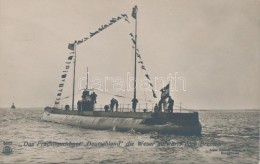 ** T1 Das Frachttauchboot Deutschland Die Weser Aufwärts Nach Bremen / German Cargo Ship - Zonder Classificatie