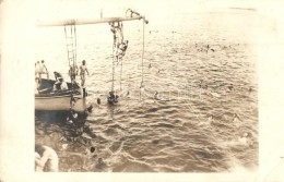 ** T2/T3 FürdÅ‘zÅ‘ Osztrák-magyar Matrózok / Swimming Mariners Of Austro-Hungarian Navy, Photo... - Non Classés