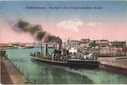 T2 Wilhelmshaven, Ausfahrt Eines Torpedodivisions Bootes / WWI German Torpedo Boats - Zonder Classificatie
