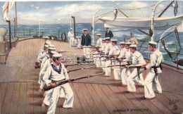 ** T3 Bayonet Exercise, 'Hearts Of Oak' Navy Mariners; Series IV. Raphael Tuck & Sons, Oilette Postcard 9117. ... - Non Classés